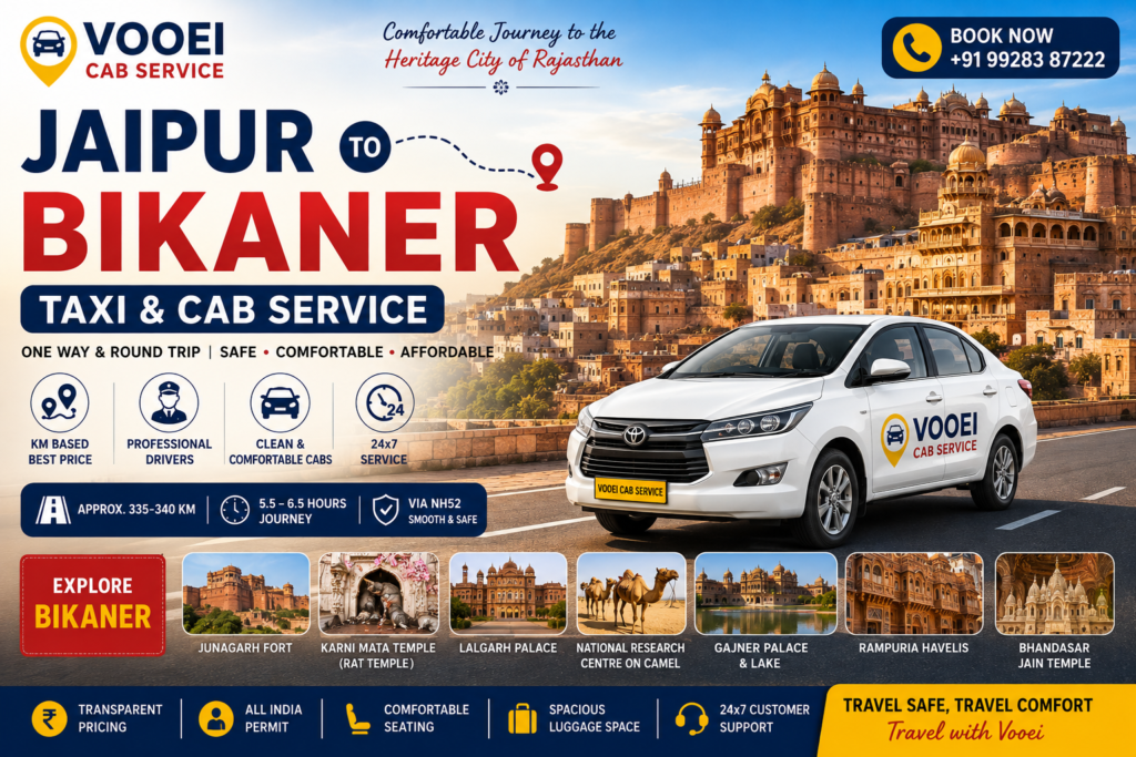 Jaipur to Bikaner Taxi